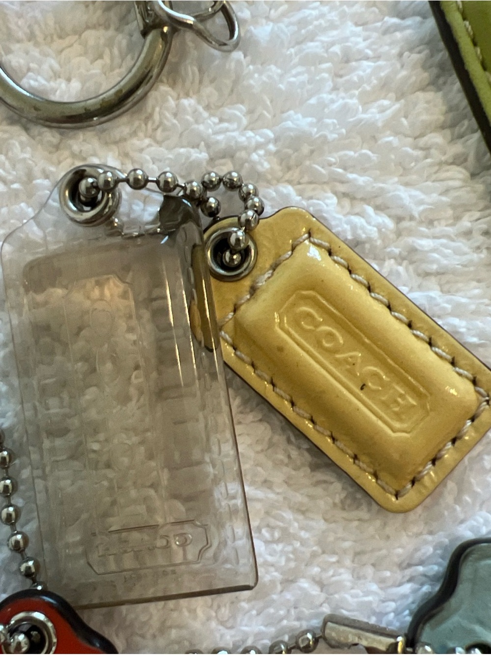 Coach Leather Tag Keychain Lot - Assorted Colors - Picture 7 of 13
